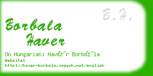 borbala haver business card